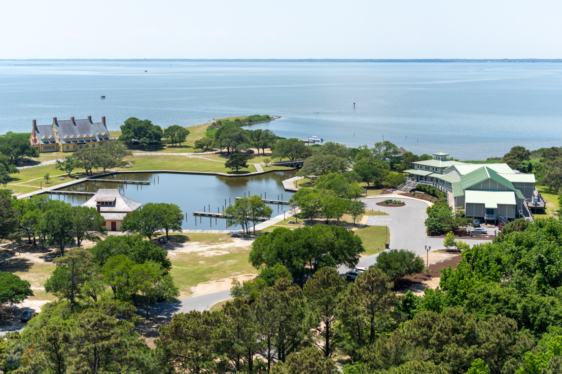Currituck beach Lighthouse view of historic corolla park